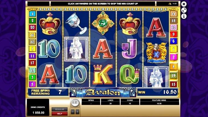 Avalon Slot Game